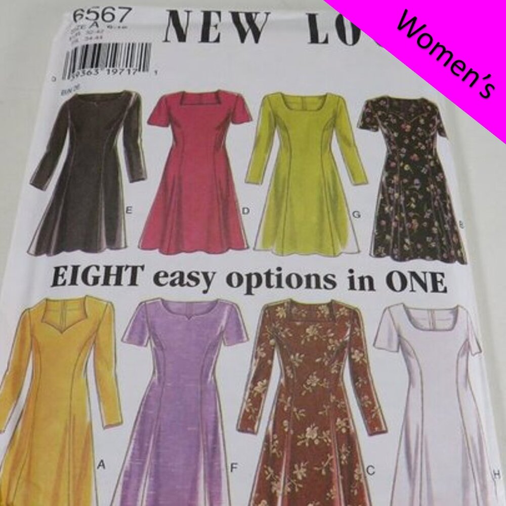NEW LOOK 6567 Clothing Pattern Dress size 6-16 UNCUT